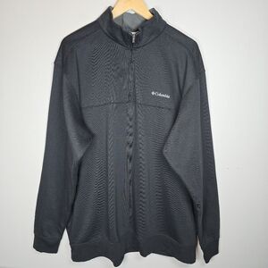 Columbia Men's Quarter Zip Sweater XXL Long Sleeve Gray Black Athleisure Casual